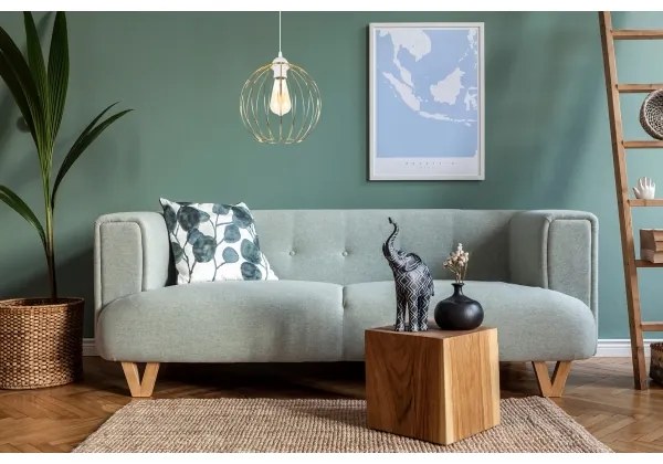 Luster na lanku MATT 1xE27/60W/230V biela/zlatá