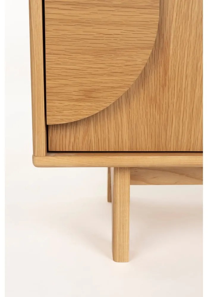 Nízka komoda v dekore duba v prírodnej farbe 120x58 cm Groove - Zuiver