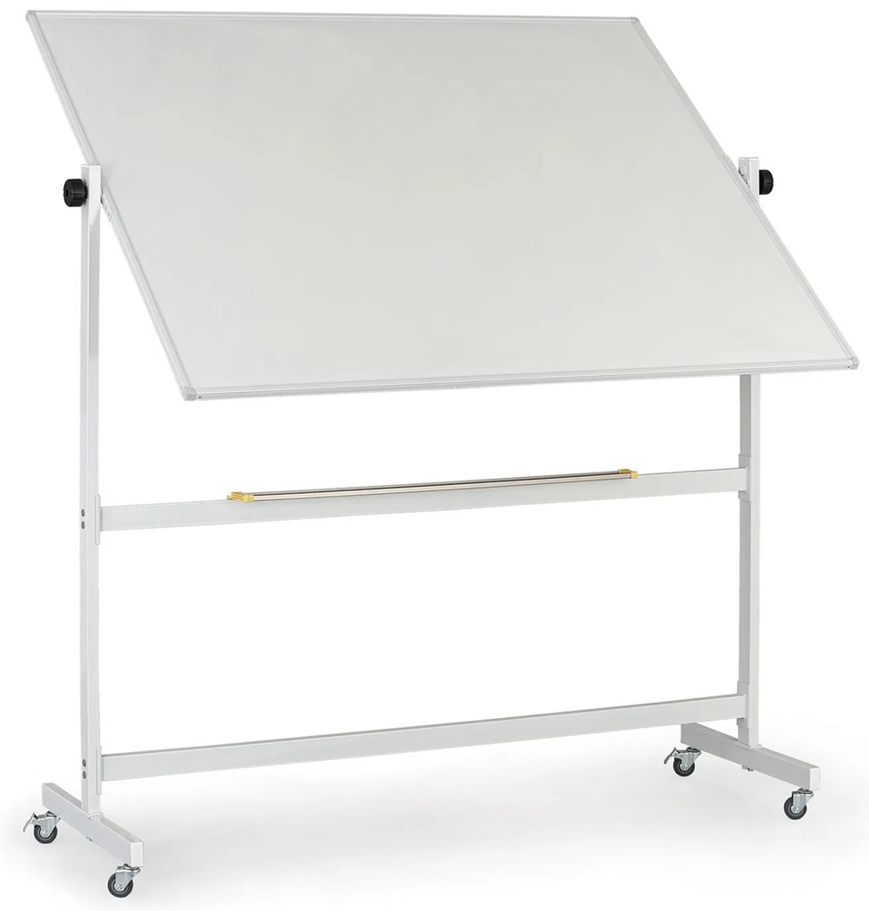 Mobilná otočná magnetická tabuľa, keramický povrch, 1500 x 1200 mm