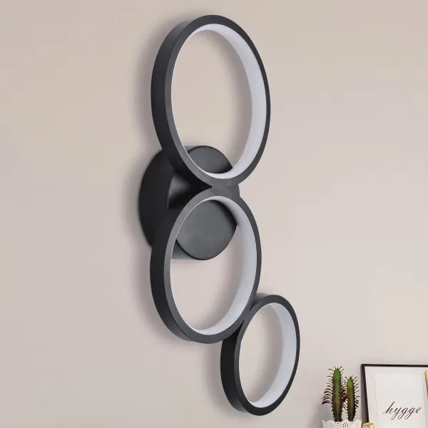 LED Nástenné svietidlo FLAMENCO LED/23W/230V 4000K čierna