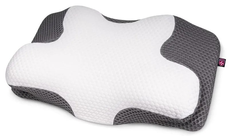 CONNECT IT CFH-6031-WH - Anatomický vankúš Lyra bielo-sivý