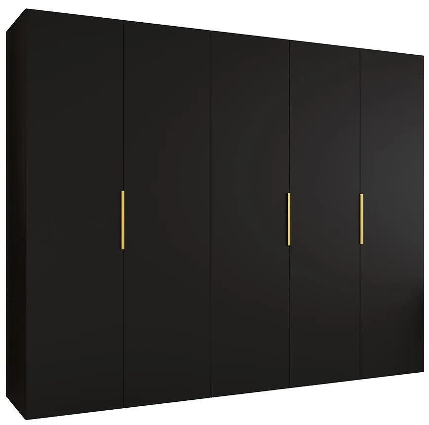 Skriňa Marbella I 250 čierna/zlatá