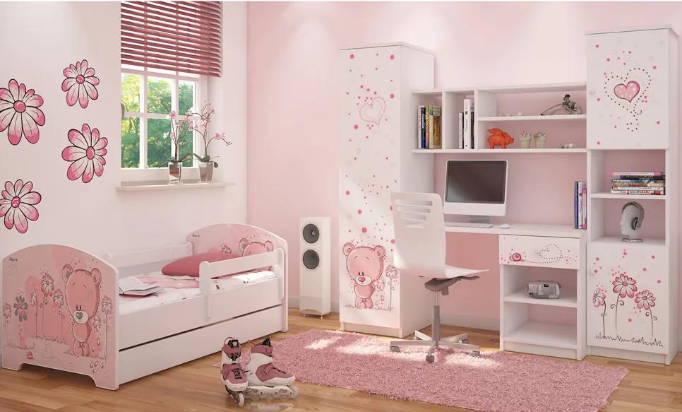 DO Ružový macík detské izby pre dievčatá 140x70