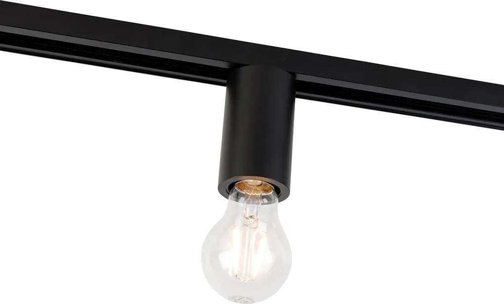 Zásuvka E27 so závesom na koľajnicu pre 1-fázovú koľajnicu čierna - Jeana