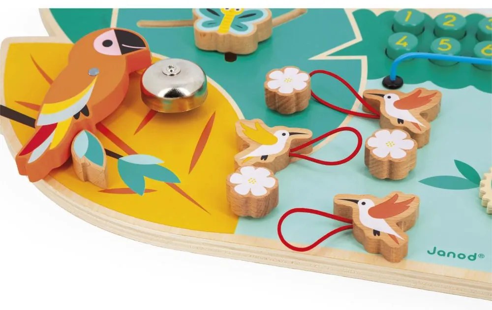 Activity Board - drevená motorická hra s aktivitami - krokodíl