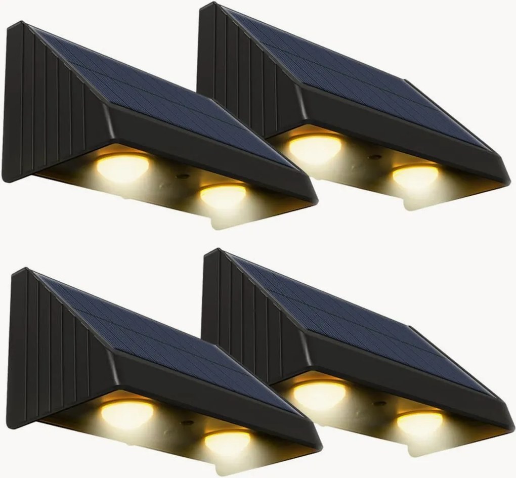 Solárne nástenné LED svietidlá Kyla, 4 ks