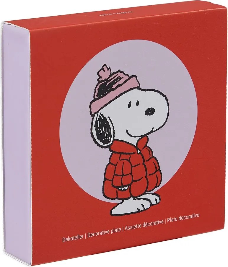 PEANUTS Talířek na šperky kulatý Snoopy v kabátku 10 cm