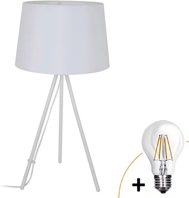 Stolná lampa, matná biela, MILANO WA005-W