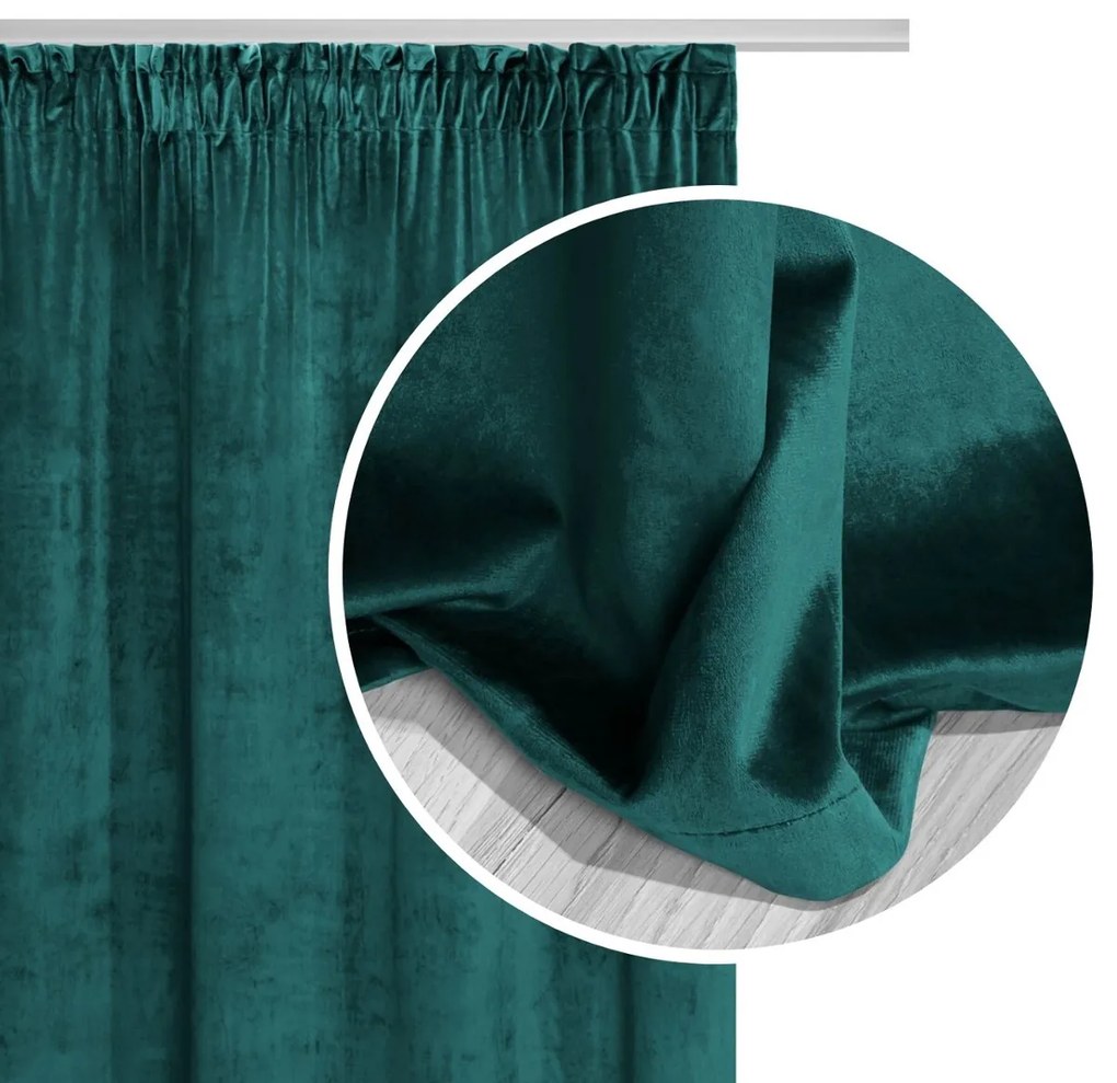 SN Velúrový záves Velvet smaragdový 140x270