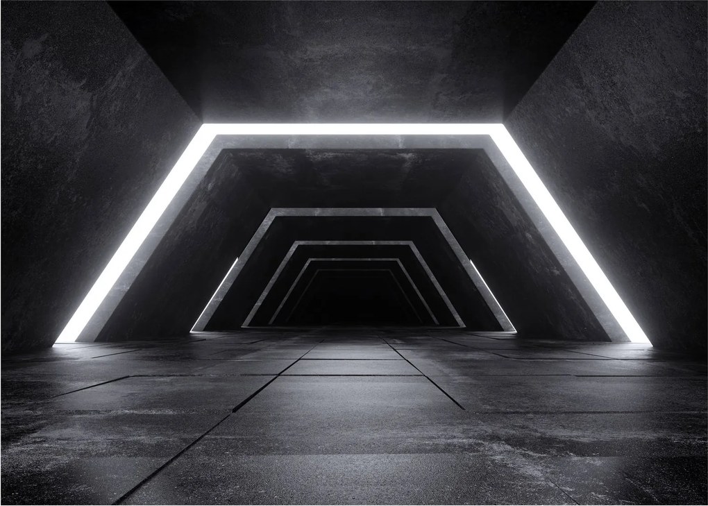Sklenený obraz - Futuristický tunel (70x50 cm)