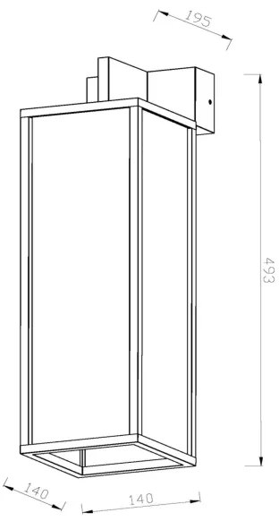 Lucide 27806/01/30- Vonkajšie nástenné svietidlo LAURENS 1xE27/40W/230V IP54 čierna