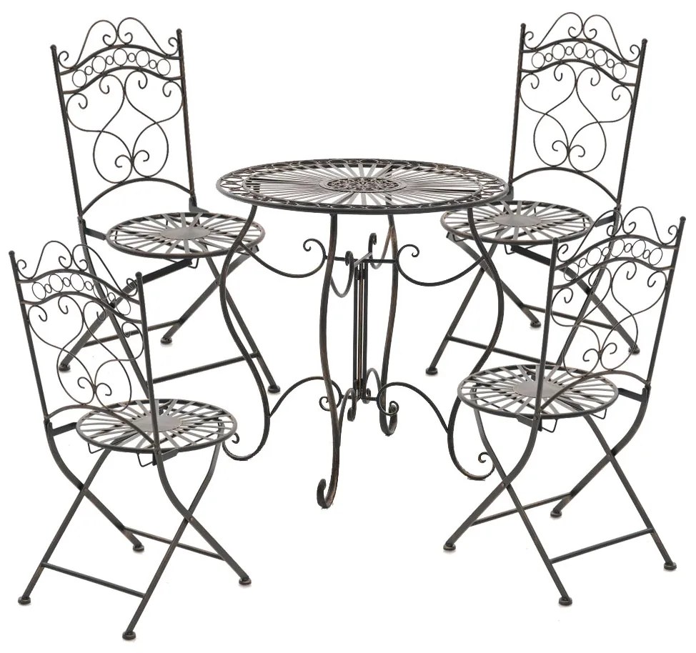 Kovová stolička skladacia Indra - Bronzová