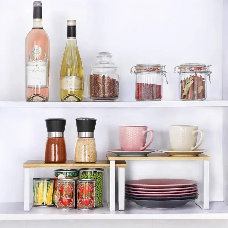 Sada 2 ks kuchyňských polic GINGER bílá/hnědá