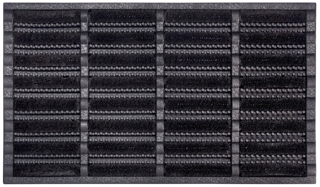 Hanse Home Collection koberce Rohožka Mix Mats Brushes 105648 Black - 45x75 cm