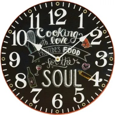 Nástenné hodiny Cooking with love, 30 cm%