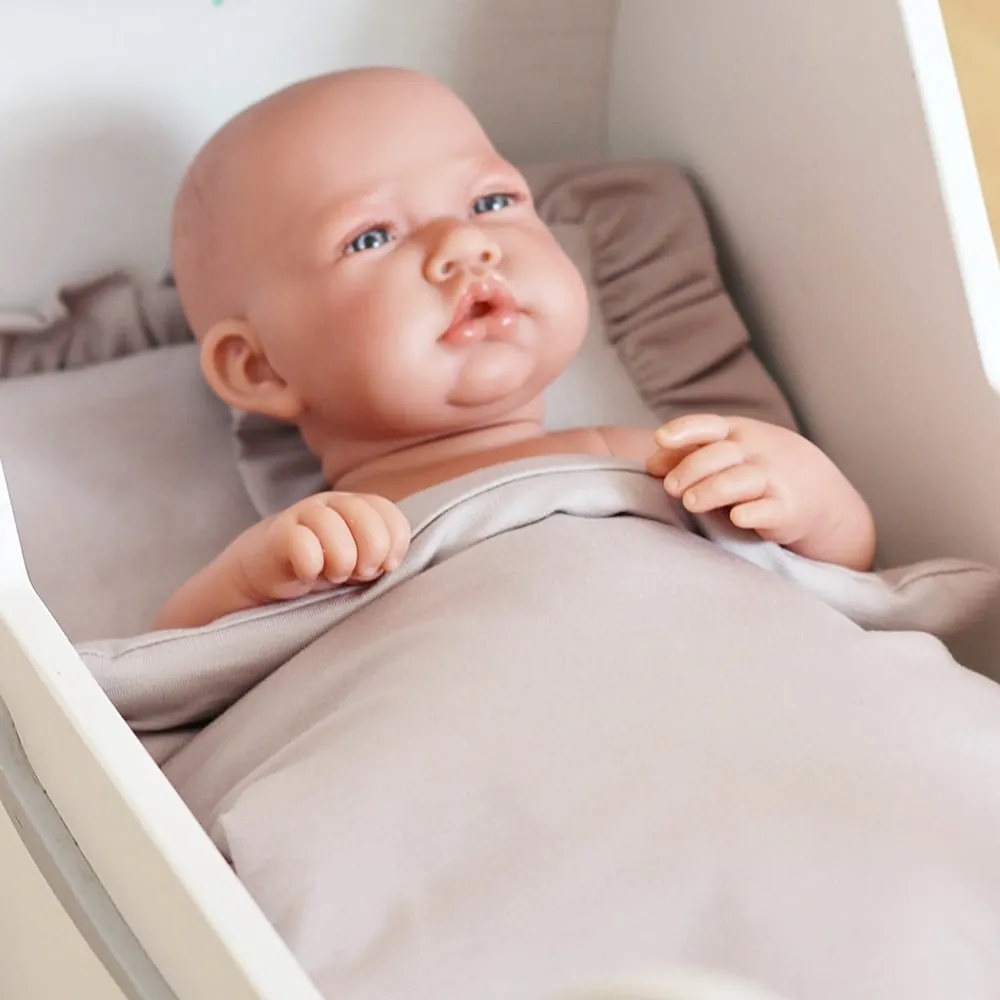 Súprava obliečok pre bábiky tmavo béžová 28x42cm