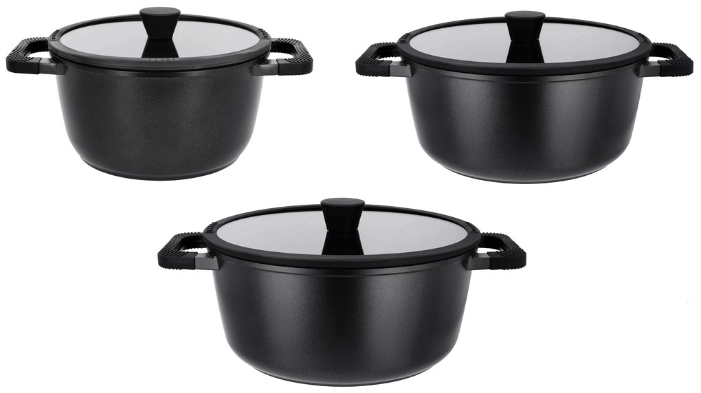Silvercrest® Hrniec z hliníkovej zliatiny, 20 cm + 24 cm + 28 cm (800011884)