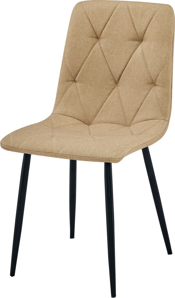 Hnedá jedálenská stolička LIBRA s čiernymi nohami