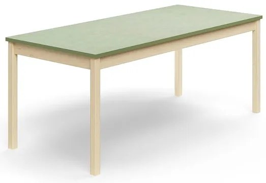 Stôl DECIBEL, 1800x800x720 mm, akustické linoleum, breza/zelenošedá