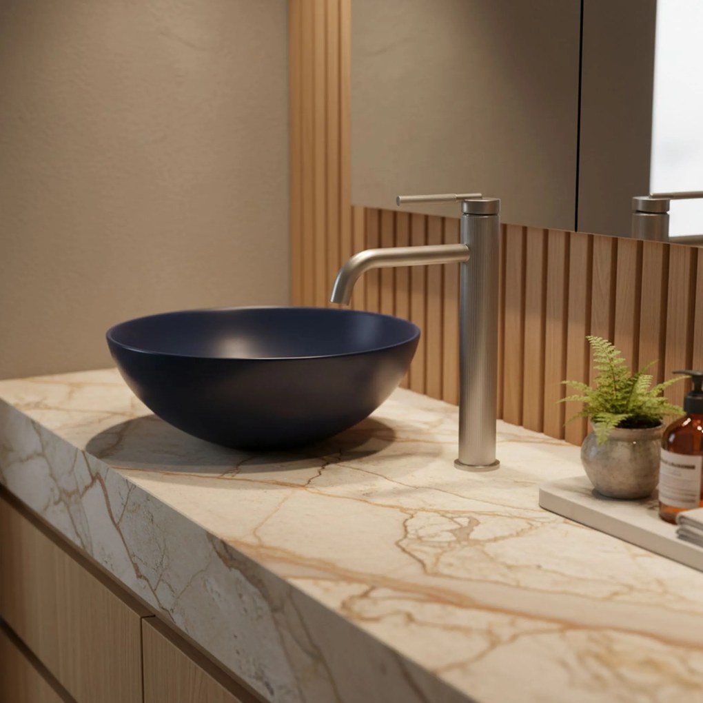 Rea Argon, vysoká umývadlová batéria h-295, brúsená oceľ, REA-B6450