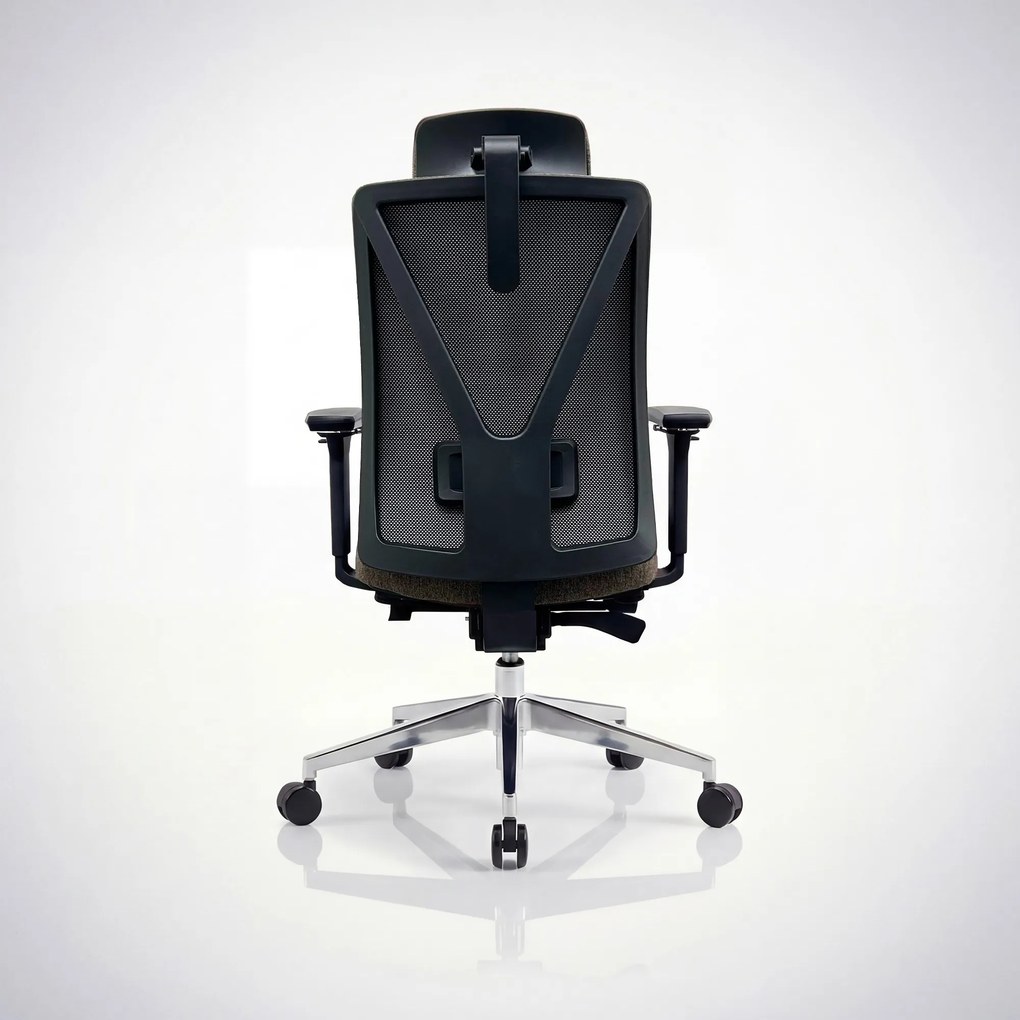 Ergonomická otočná kancelárska stolička, hnedá: VECTOR