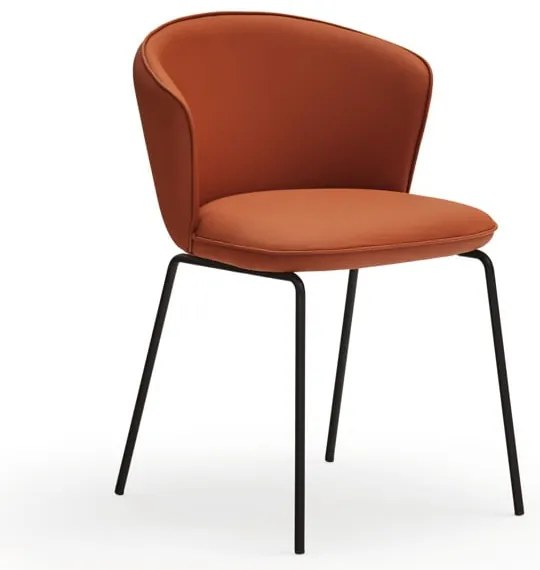 Oranžové čalúnené jedálenské kreslá v súprave 2 ks Add – Teulat