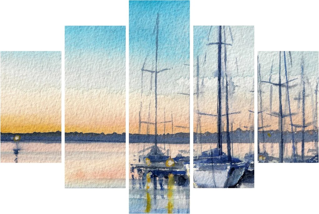 Obraz - Lodičky, aquarel (150x105 cm)