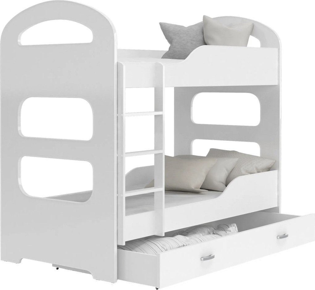 GL Patrik 160x80 Poschodová posteľ biela