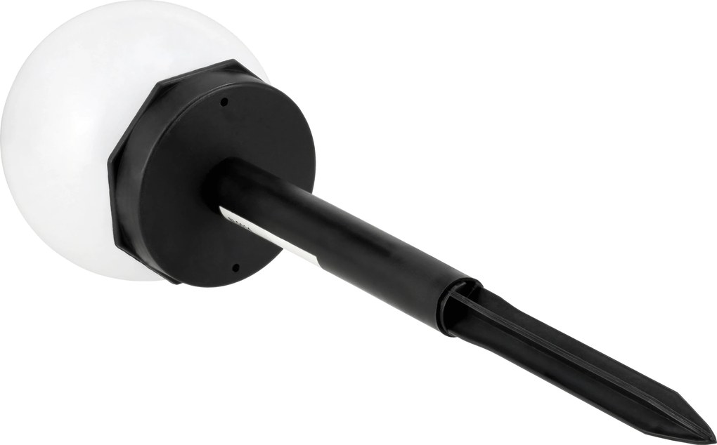 SADA 4 solárnych záhradných lámp, LED, BIELA, 10 cm, vodotesná, IP44