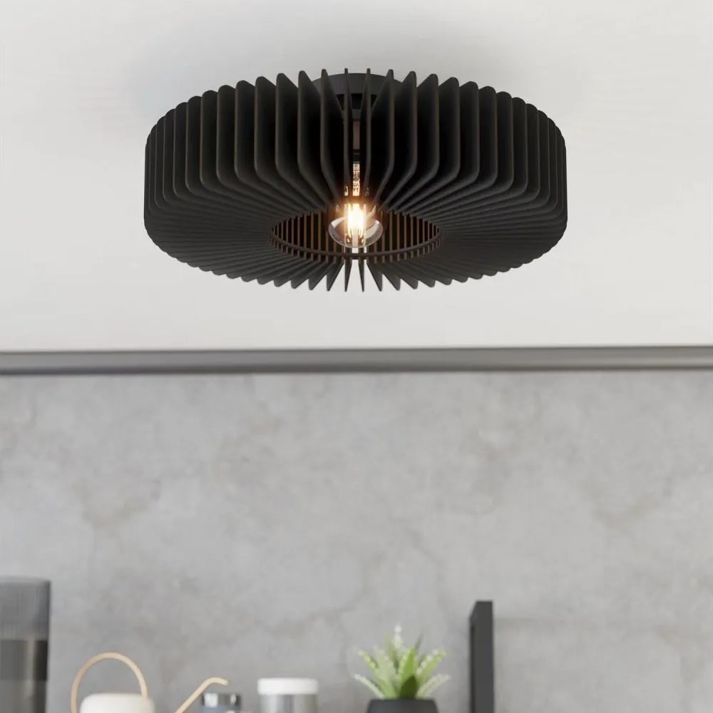 Eglo 900831 - Stropné svietidlo PALOMBAIA 1xE27/40W/230V čierna