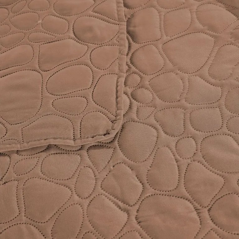 Svetlohnedý prehoz na posteľ STONE Rozmer: 200 x 220 cm