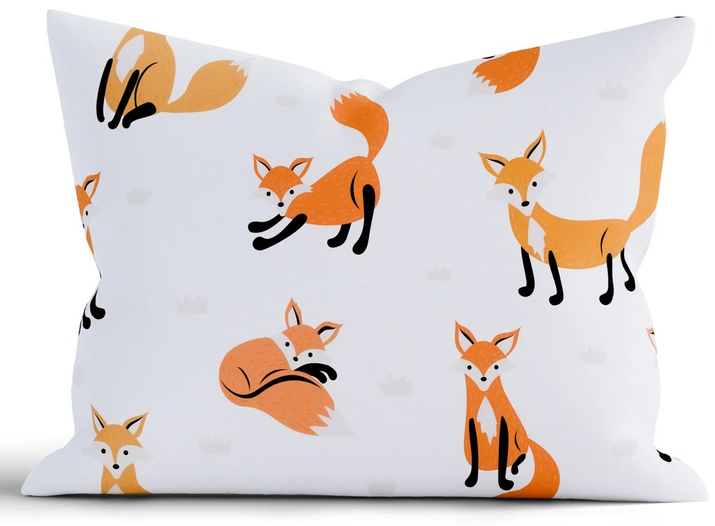 Bavlnená obliečka na vankúš Renforcé 70 × 90 cm - Líšky 02