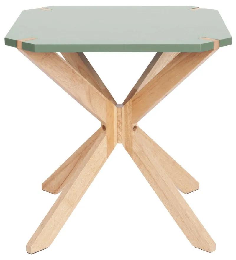 Mätovozelený odkladací stolík Leitmotiv Mister, 45 x 45 cm