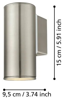 Eglo 94106 - LED vonkajšie osvetlenie RIGA 1xGU10/3W/230V