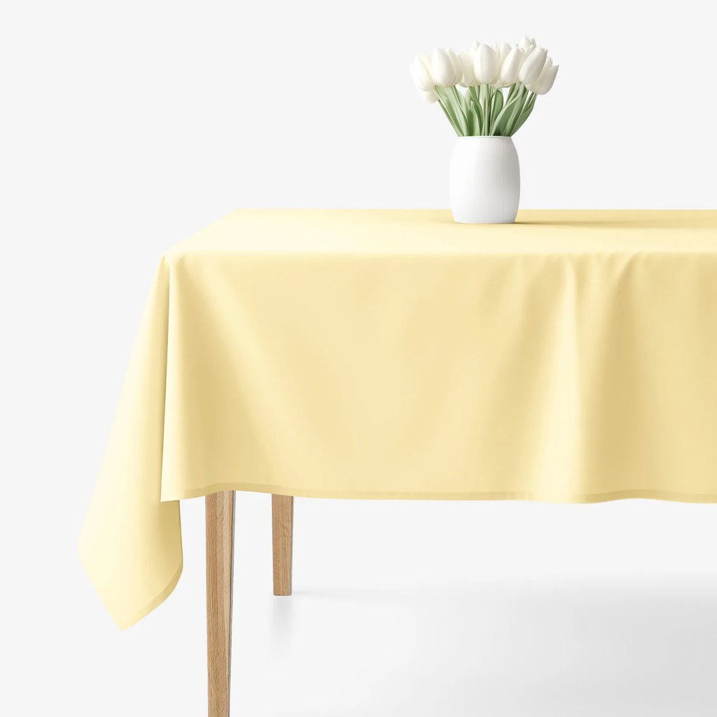 Goldea hranatý obrus 100% bavlnené plátno - banánový 80 x 80 cm