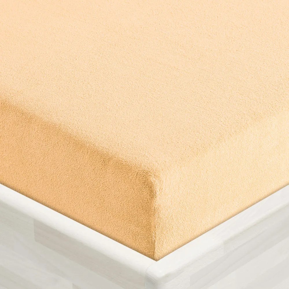 Froté napínacie prestieradlo FR-004 Marhuľové 180 x 220 - výška 20 cm