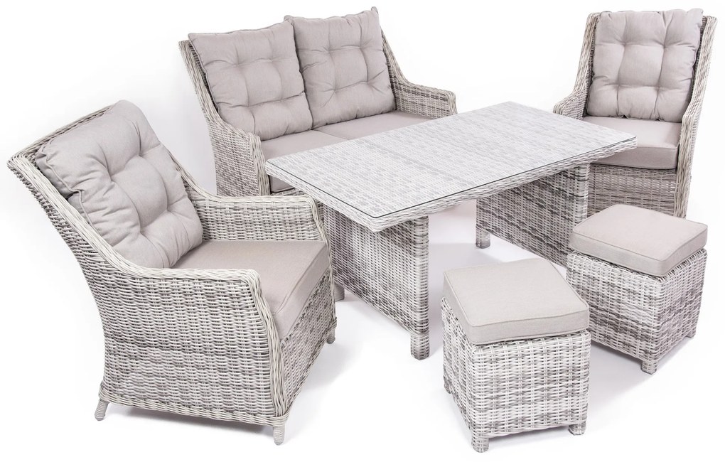 Jedálenská súprava BERKLEY 2 svetlo-sivá