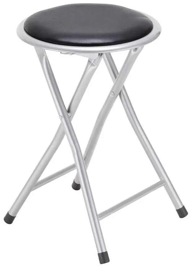 Skladacia taburetka Alto Silver čierna