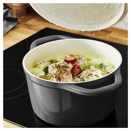 Tefal Kastrol AIR 20 cm s pokrievkou, antracit