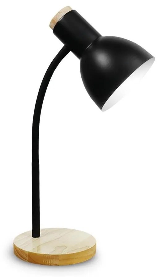 Stolová lampa MARMA 1xE27/40W/230V čierna/kaučukovník