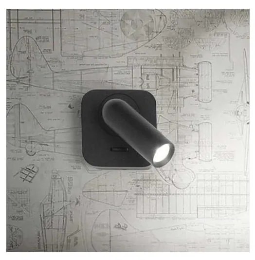 Ideal Lux - LED Nástenné bodové svietidlo BEAN LED/3W/230V CRI 90 čierna