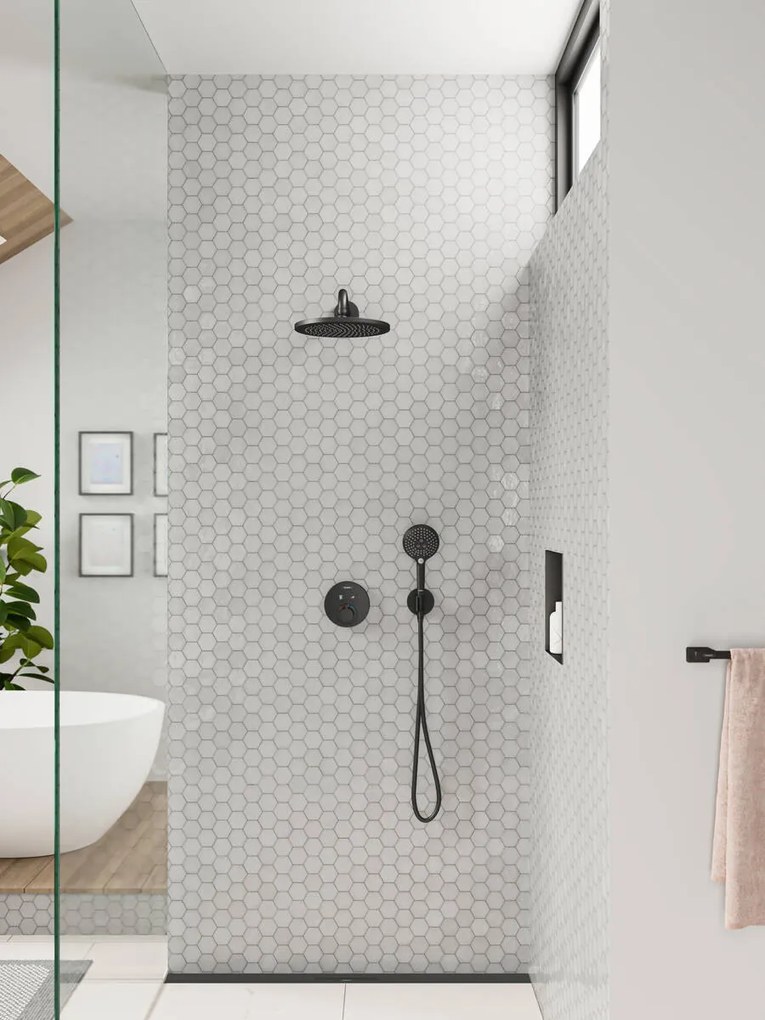 Hansgrohe Raindance Select S, ručná sprcha 120 3jet, čierna matná, HAN-26530670