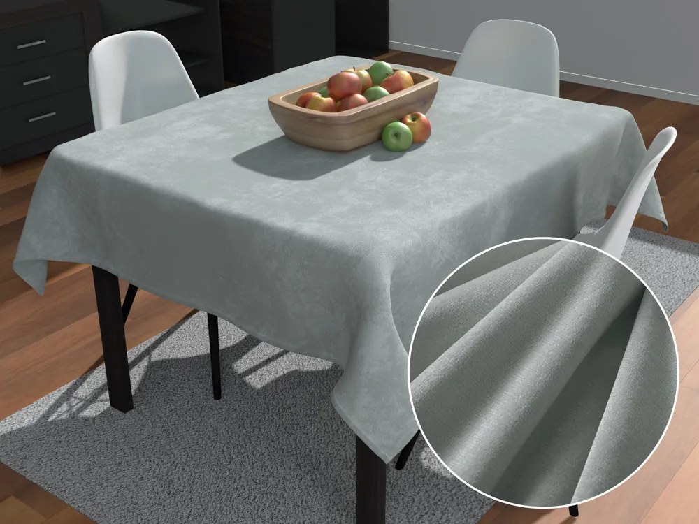 Biante Zamatový štvorcový obrus SV-029 Cementovo sivý 140x140 cm