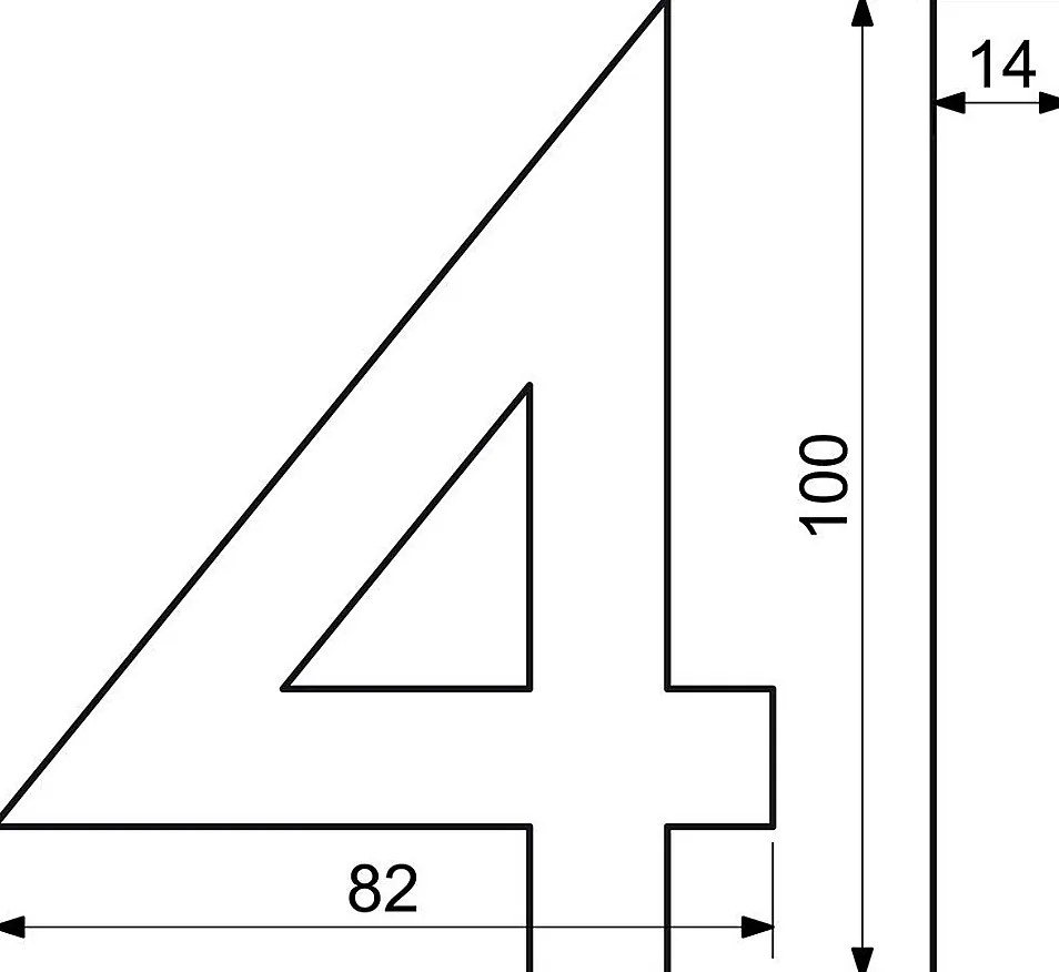 Domová číslica RICHTER 3D RN.100LV (čierna matná), RICHTER Čierna matná