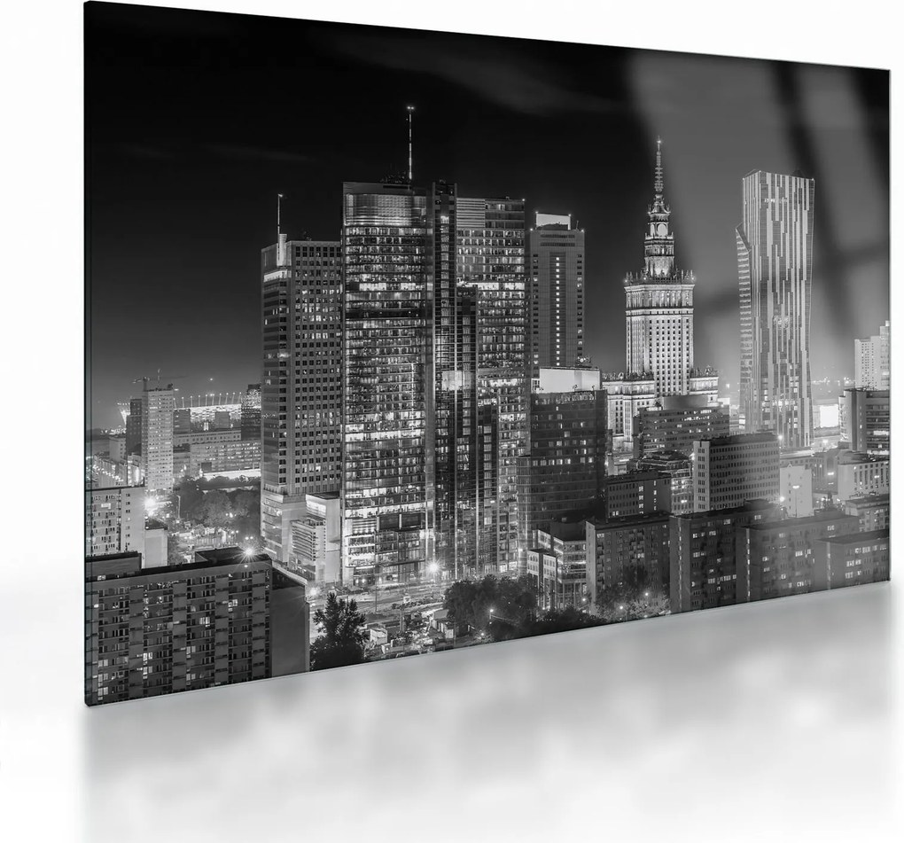 Sklenený obraz - Čiernobiely New York (70x50 cm)