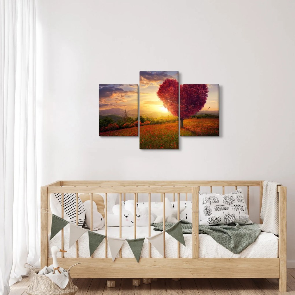 Obraz stromu v tvare srdca (90x60 cm)