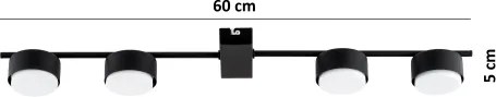 Brilagi - LED bodové svietidlo MONO 4xGX53/30W/230V čierna