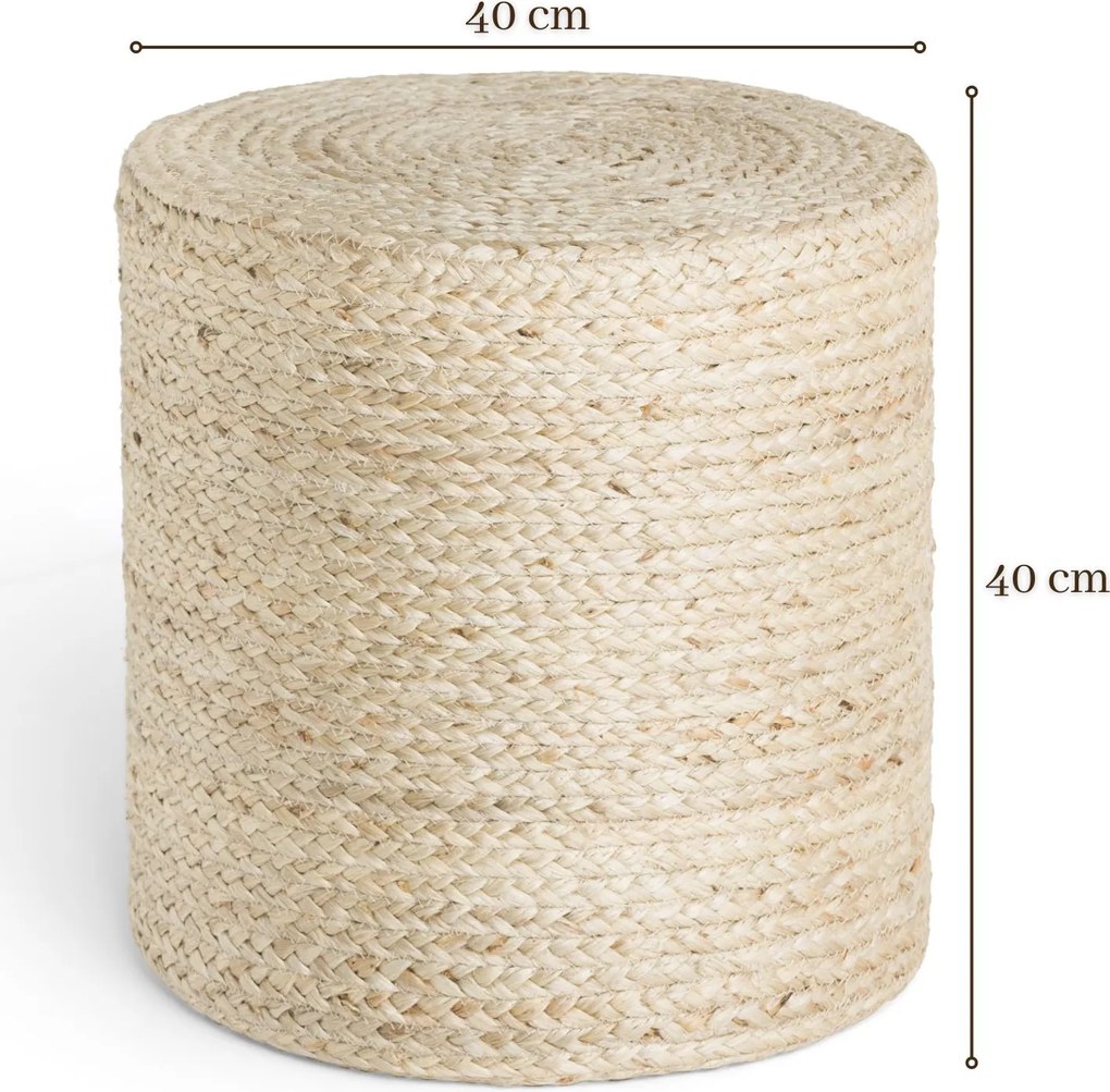 Hanse Home Sedací vak JUTTA POUF 106236 Ivory - 40x40 cm