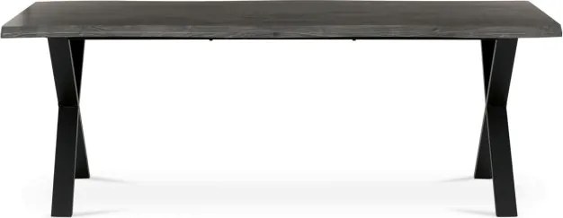Jedálenský stôl HT-F4321 sivý dub / čierny