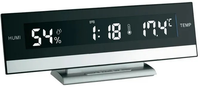 Digitálne stolové hodiny s teplomerom / vlhkomerom TFA 602011, 2